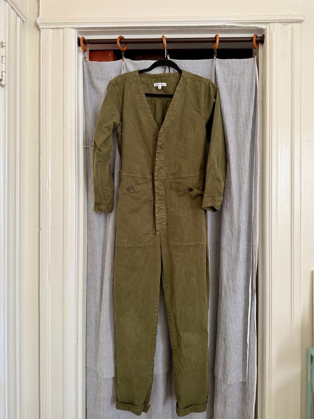 Alex Mill Olive Green Utility Jumpsuit